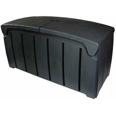 WFX Utility 115cm W 322L Water Resistant Plastic Lockable Deck Box in Black