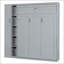 Lit escamotable double pleine grandeur avec tablettes-677547845-677547844