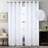 Faye Semi Sheer Metallic Window Curtain Panel-1001090238-1001090237