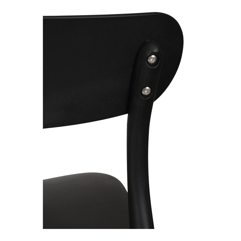 Kent Black Plastic Outdoor Dining Chairs, Set of 2