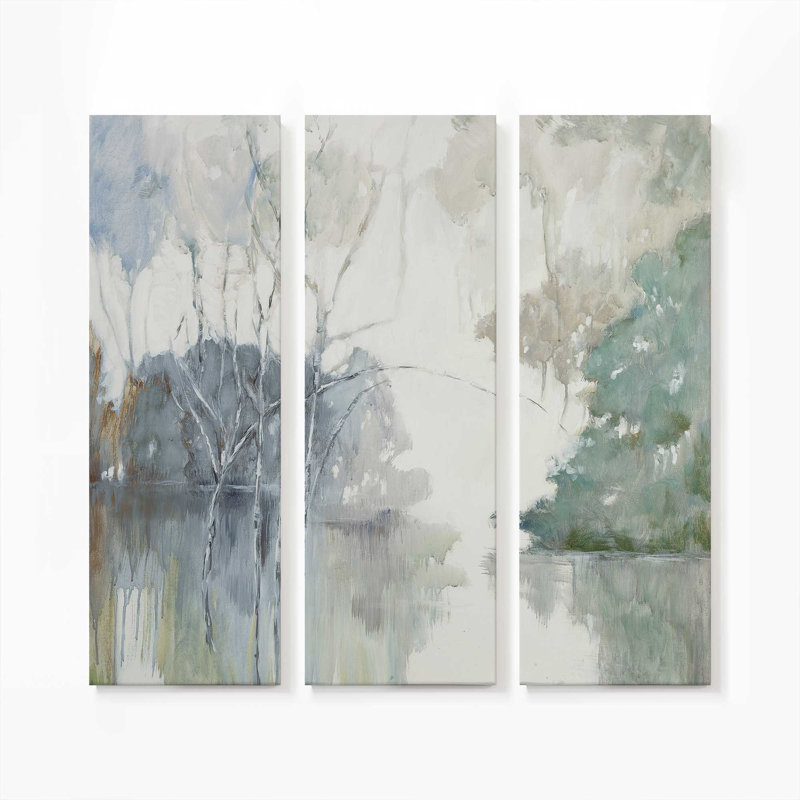 Impression de paysage aquatique tranquille,, Toile tendue, H 48 po x l 48 po x P 1,25 po, 3