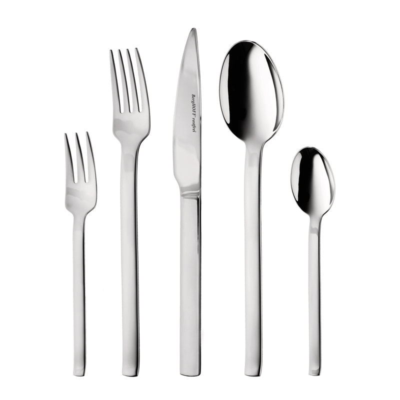 BergHOFF Essentials Essence by Ralph Kramer 72 Piece 18/10 Stainless Steel Flatware set, Serving for 12