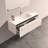 48" Matt Snow Bathroom Vanity with Solid Surface Sink, Wall Mounted Floating Bathroom Vanity
