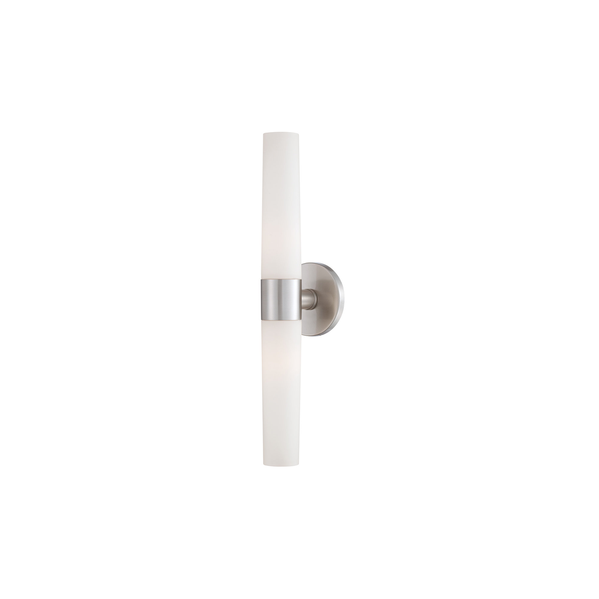 2 Light Dimmable Wallchiere, Brushed Nickel