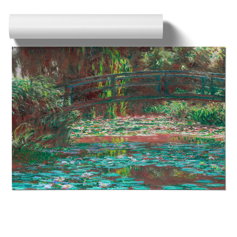 The Japanese Footbridge Vol.3 by Claude Monet - No Frame Painting, 30cm H x 42cm W x 0.1cm D