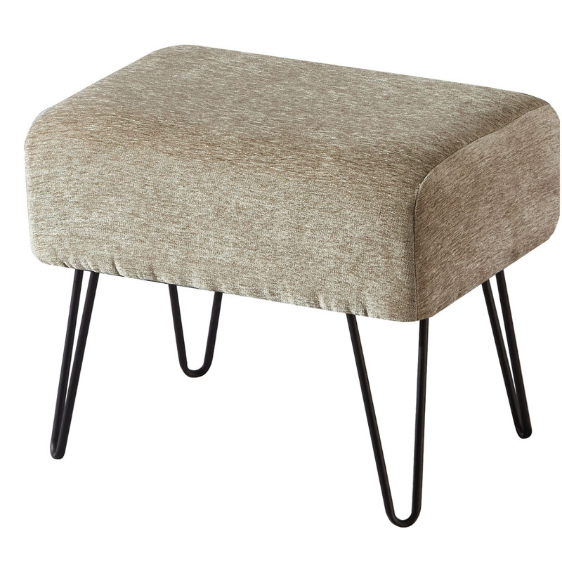 Repose-pieds rectangulaire 19 po Shipham, Gris