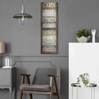 'Cabin Rules' by Marla Rae, Metal Wall Art