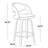 Phoebe 26" Fixed-Height Counter Stools with Bent Wood Legs & Round Footrest (Set of 2)-114850770