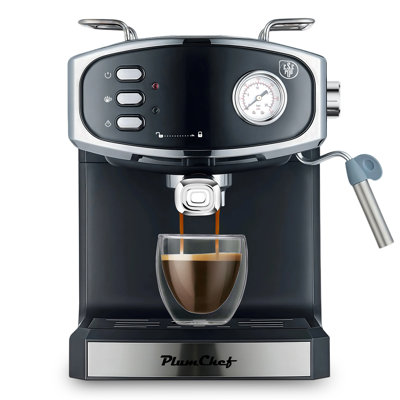 20 Bar Espresso Machine For Home, Compact Professional Coffee Maker With Milk Frother Steam Wand, Pressure Gauge & 54Oz Large Water Tank, Low Noise Fast Brew For Cappuccino Latte Macchiato