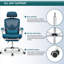 Chaise de bureau ergonomique et pivotante avec repose-pieds rétractable-1085325307