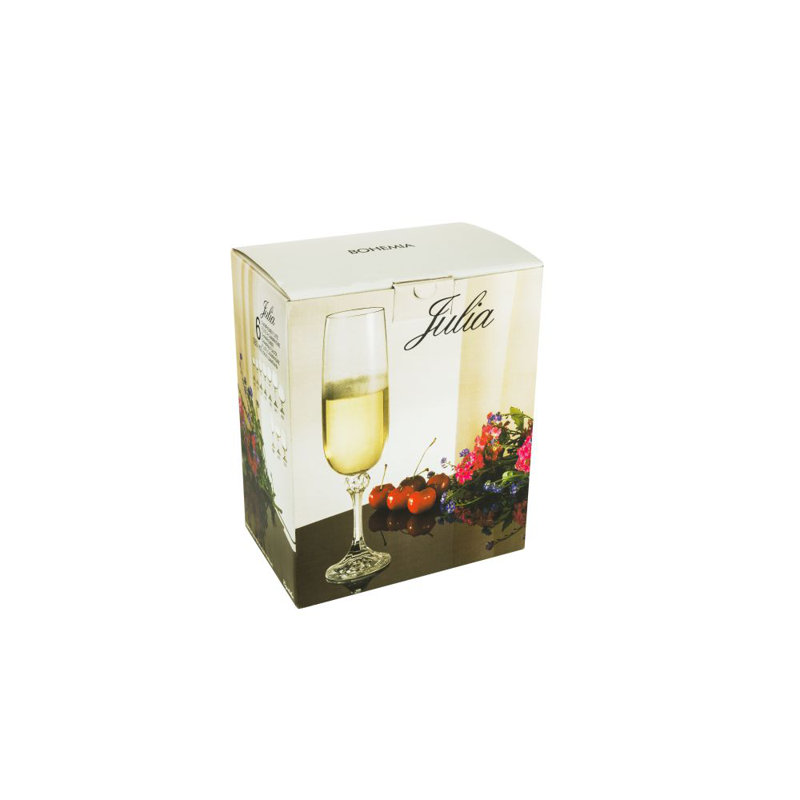 Ensemble de 6 verres à champagne Crystalex