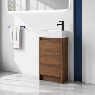 Meuble-lavabo autoportant étroit 18 po (assemblé)