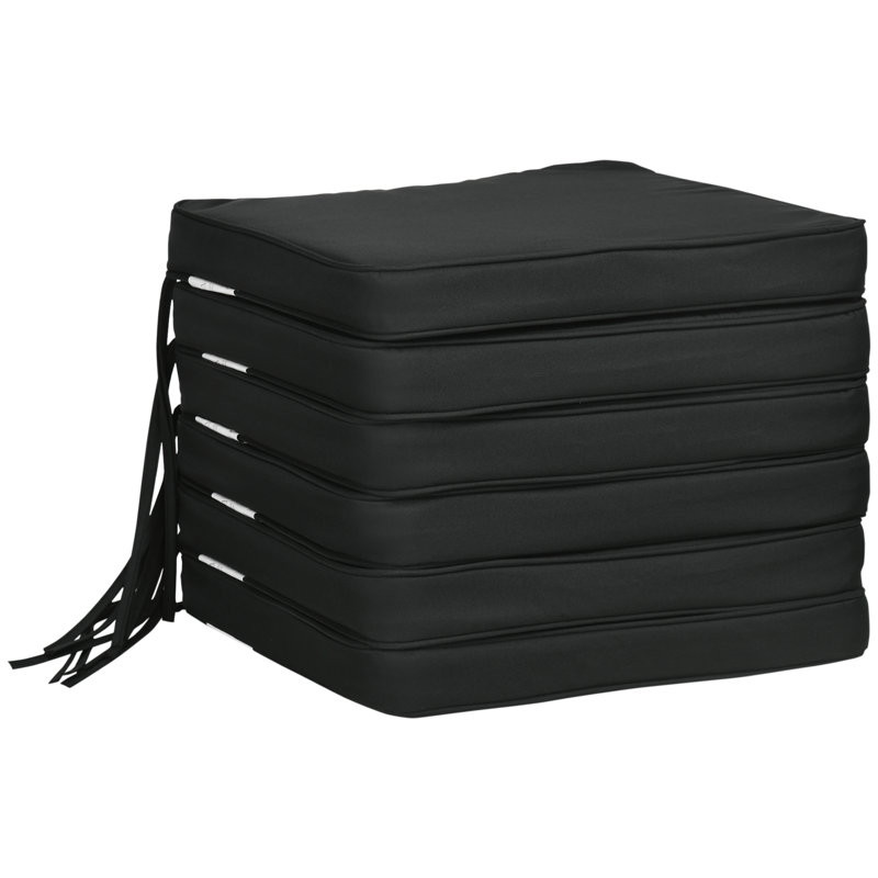 Outdoor Seat Cushion Set, Black