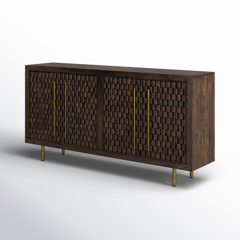 Abshire 72'' Dark Brown Mango Wood Sideboard