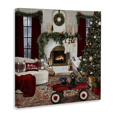 Art mural en toile Christmas Hearth Lounge par Grateful Licensing