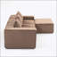 Canapé modulaire à compression pour plusieurs personnes avec combinaison libre, revêtement luxueux en velours côtelé, conception entièrement compressée moderne, aucun assemblage requis pour une installation facile.-1356330738