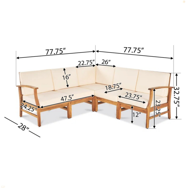 Ensemble de conversation pour patio 5 pièces