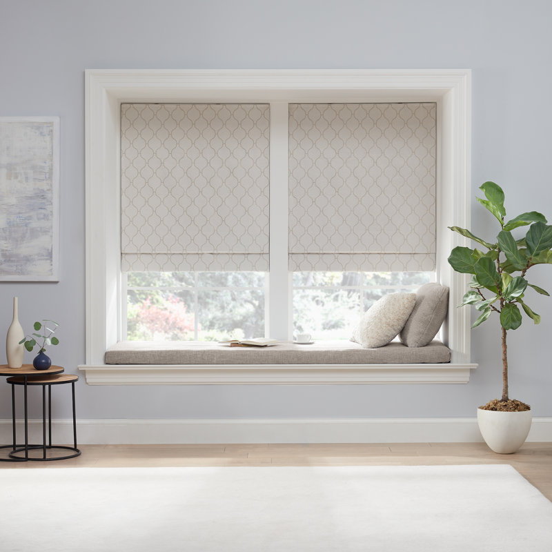 Cordless Blackout Roman Shade, Linen, 39"W x 64"L