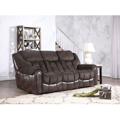 Redwan 90" Upholstered Dual-Power Reclining Sofa