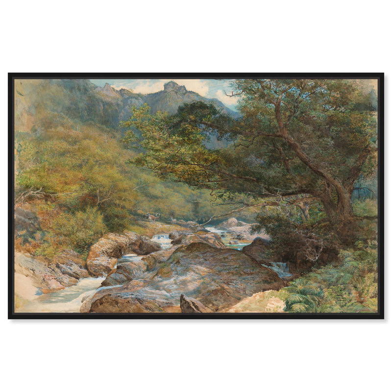 «North Devon 1865», toile classique par Art Remedy, H 11 po x l 16 po, Cadre noir