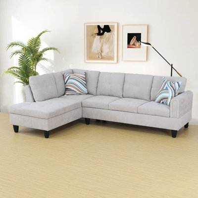Upholstered L-Shaped Sectional Left Hand Facing