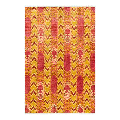 Contemporary One-of-a-Kind 6' 1" X 9' 3" Hand Knotted Area Rug
