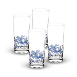 Spode Blue Italian Highball Glasses 15 Oz