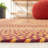 Braided Flat Weave Cotton/Others Geometric Rug in Yellow/Red-1362147955