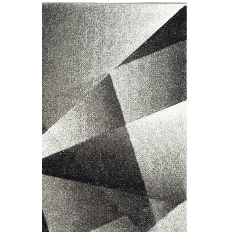 Tapis gris / noir Asumi, Rectangle 2 pi 7 po x 5 pi