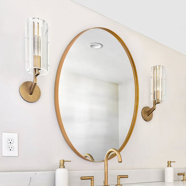 Ivy Bronx Morelock Oval Metal Wall Mirror & Reviews | Wayfair