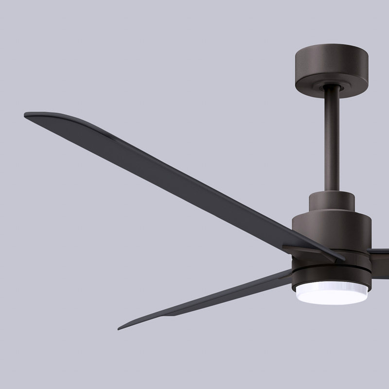 Ventilateur de plafond Alessandra, Bronze texturé, 56", Noir mat
