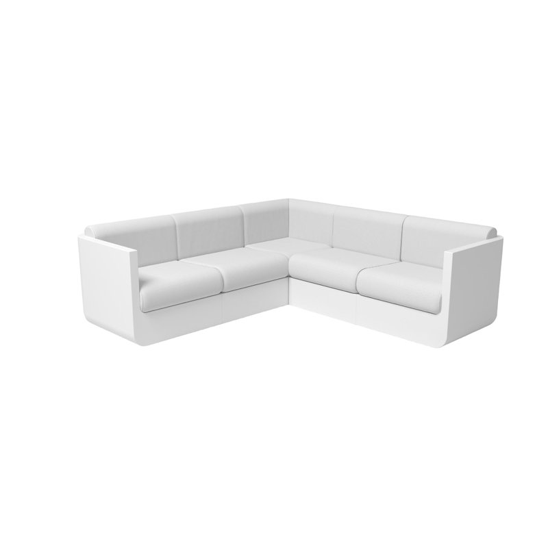 Canapé modulaire d'extérieur réversible de 94 po de largeur avec coussins Ulm