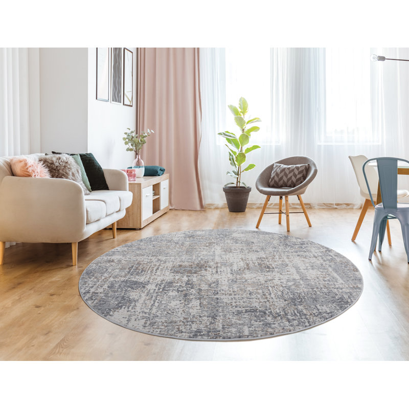 Tapis rond gris élégant 7 pi 10 po Fachini United Weavers