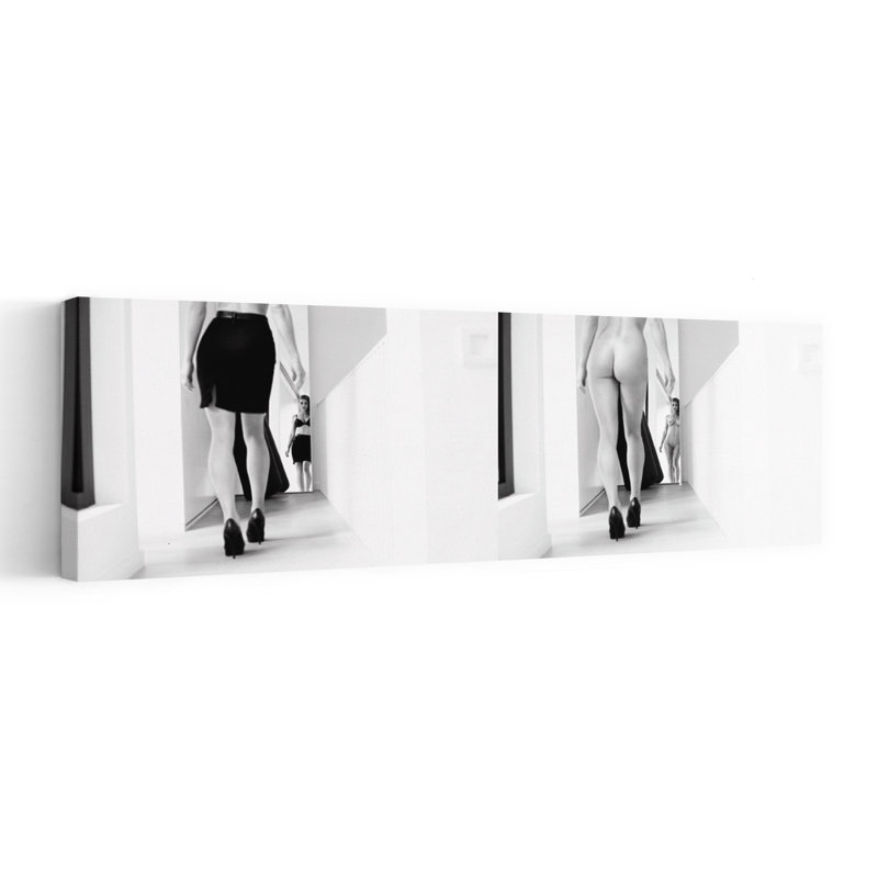 «True Self Elegant Abstract Contemporary Architecture», art mural femme, H 16 po x l 48 po