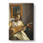 Girl Playing Instrument by Johannes Vermeer - Wrapped Canvas-61855205