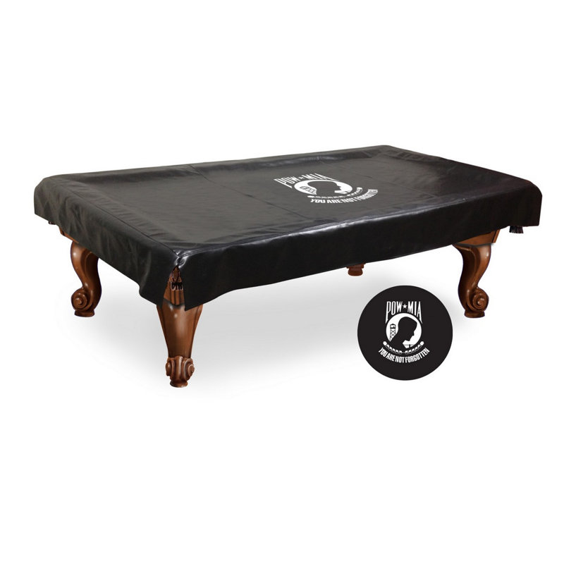 US Armed Forces Holland Bar Stool Plastic Pool Table Cover, 98", POW/MIA