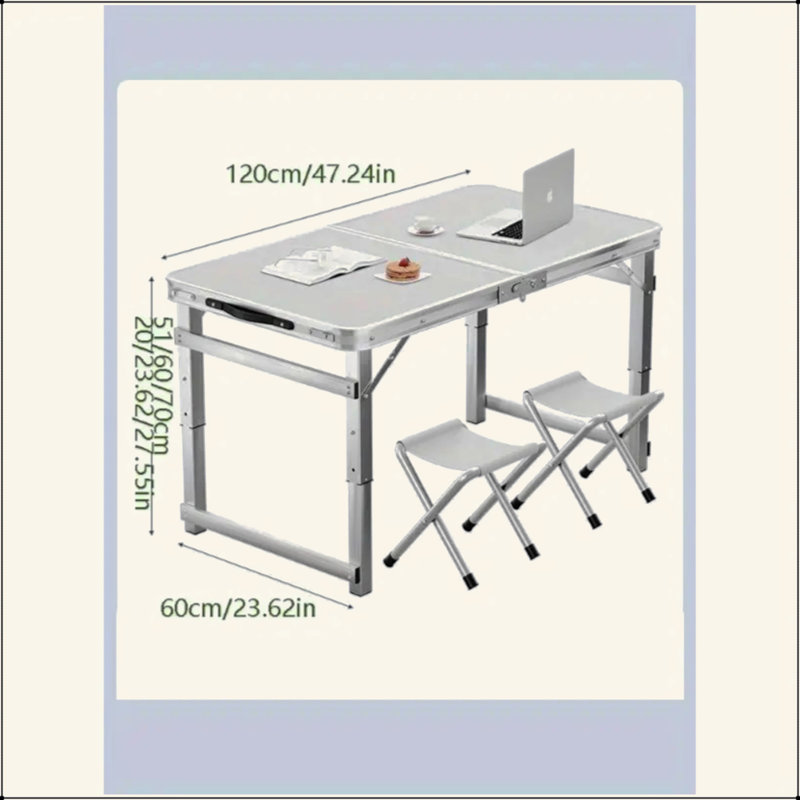Grande table pliante d'extérieur portative