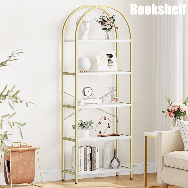 Alissha 180cm H x 60cm W Metal Standard Bookcase