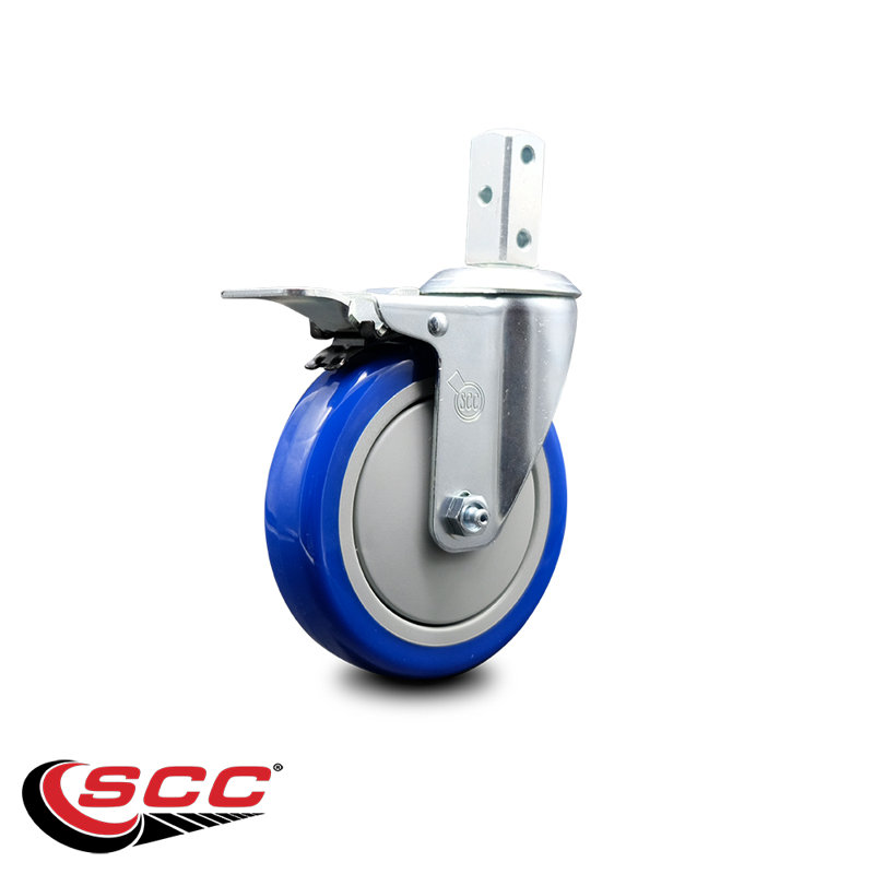 Roulettes pivotantes Poly, Bleu