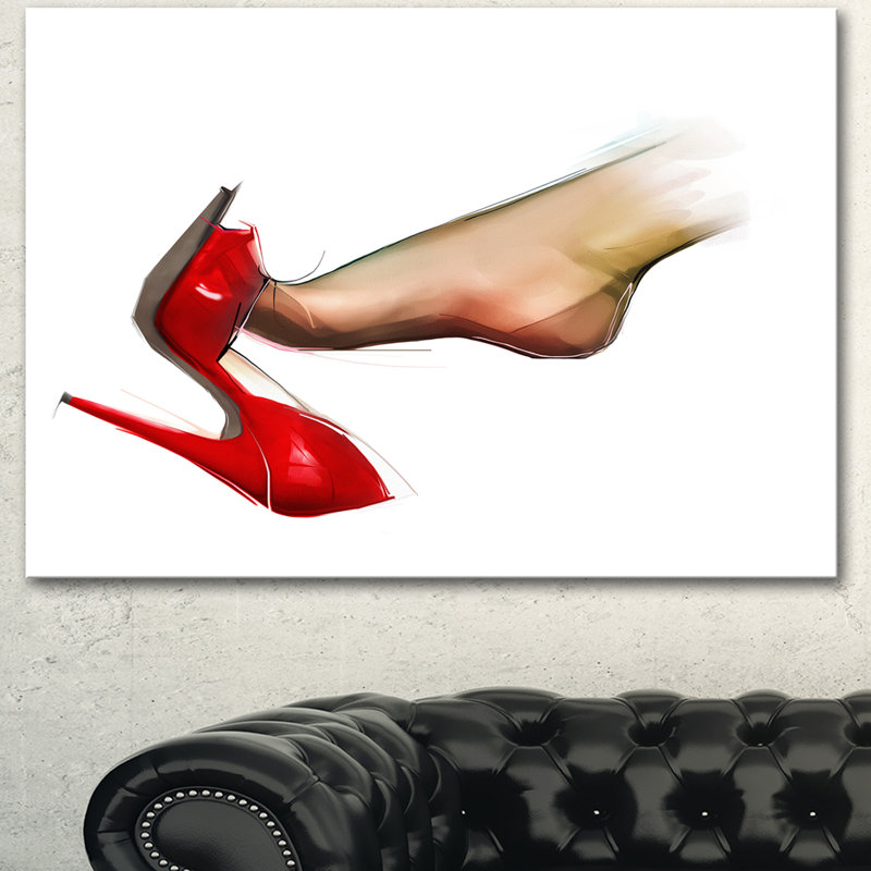 « leg usure high talon », reproduction d’art sur toile tendue, H 16 po x l 32 po x P 1 po