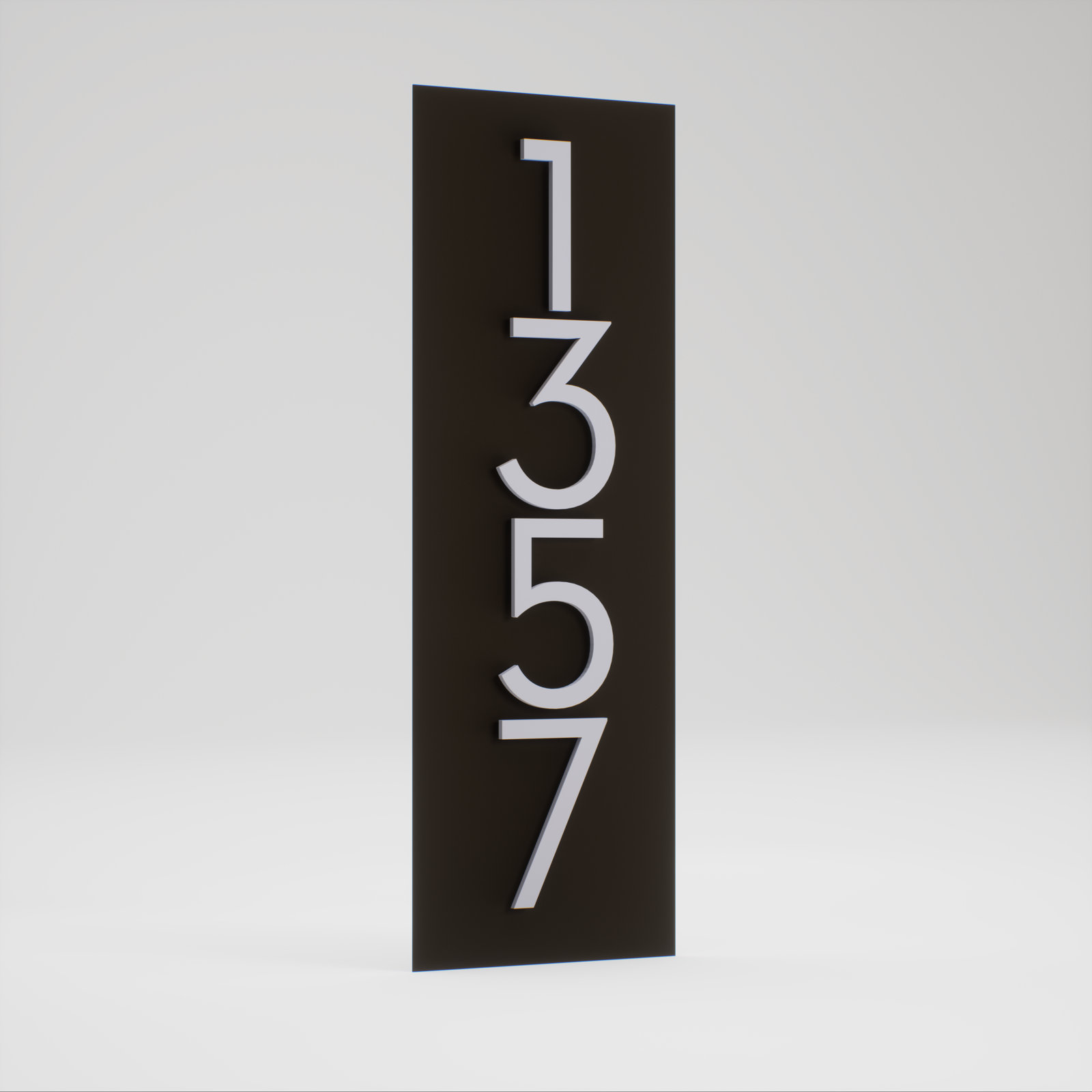 Wall Address Plaque, Brown, Yes, Silver