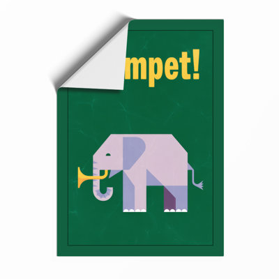 Elephant's Trumpet Geometric - Framed Print