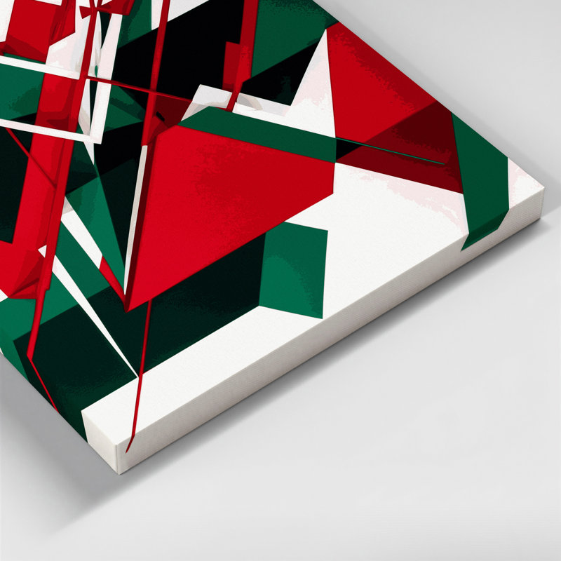«Geometric Abstraction 39», art mural sur toile grise, H 11 po x l 14 po