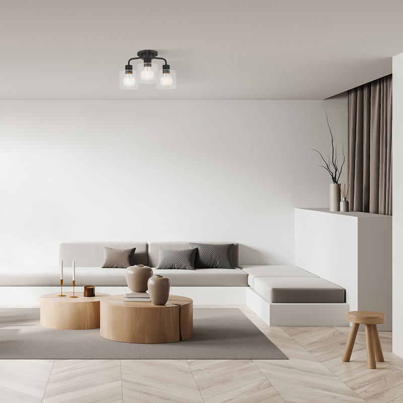 Alvo Glass Semi Flush Mount