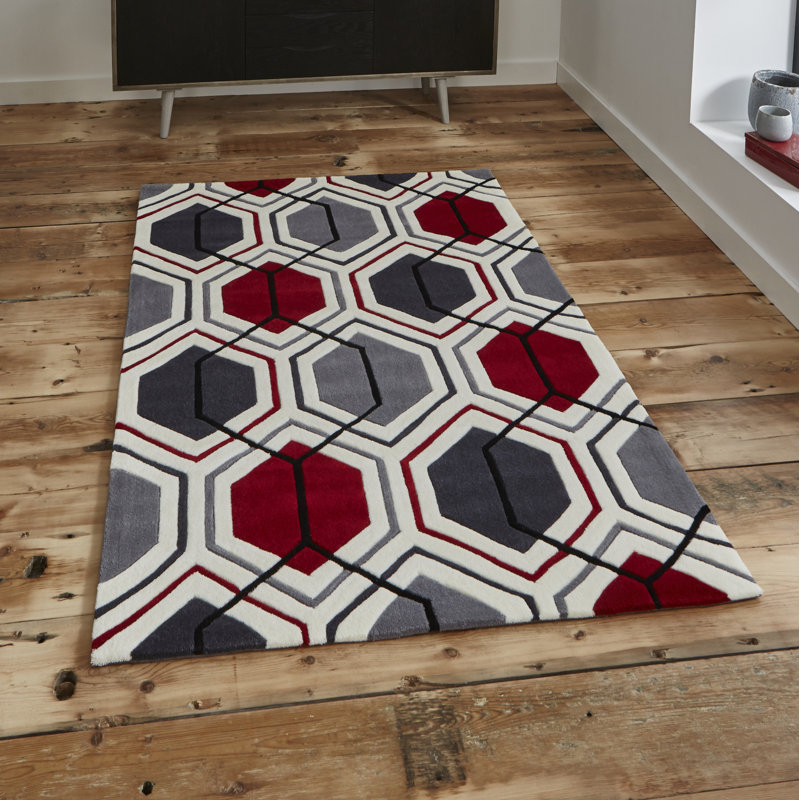 Tiger Geometric Hand Woven Area Rug, Rectangle 120 x 170cm