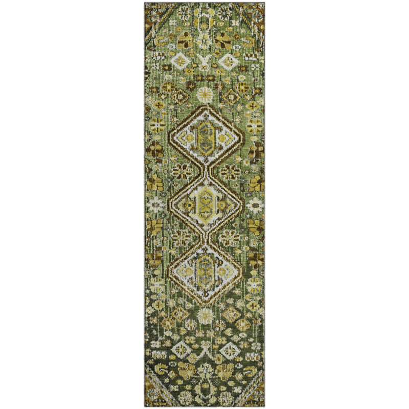 Premium Machine Washable Ashington AMF1834 Aztec Rug, Runner 2'3" x 7'6"