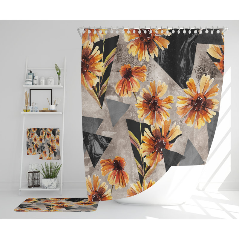 Naymar Polyester Shower Curtain Set