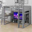 Lit mezzanine avec bureau-89641364