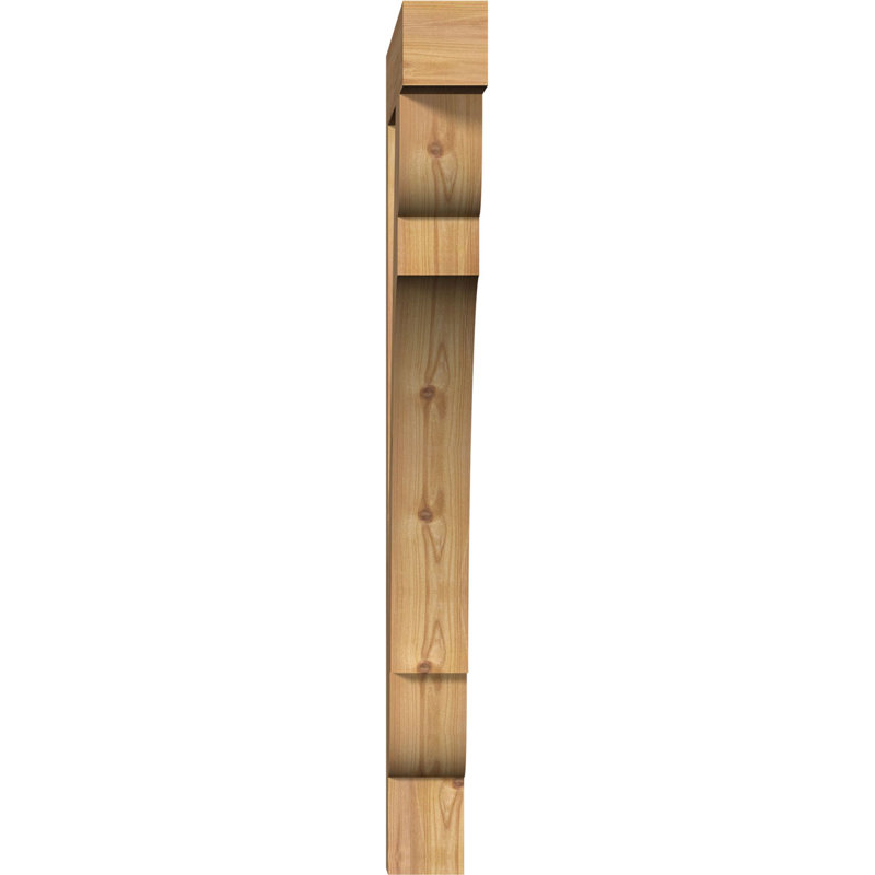 Olympic Block Bracket, 3 1/2"W Western Red Cedar (Smooth), 38"H  x 26"D