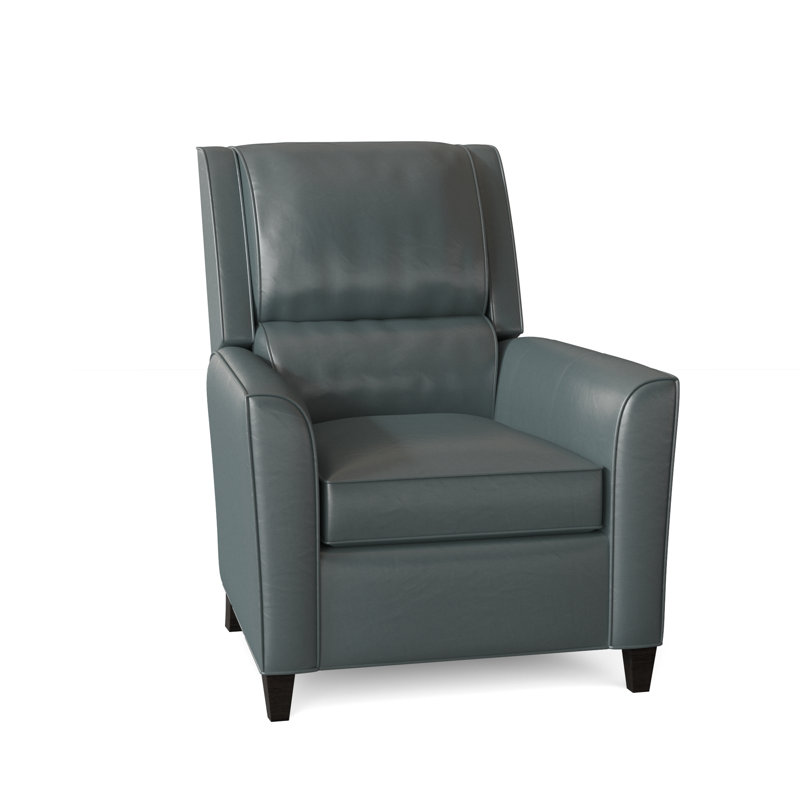 Roswell Recliner, Manual, Aline Light Grey Genuine Leather, Cobblestone